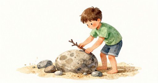Stone Stack and a Rolling Pebble