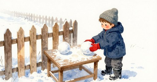 Snow Lantern Ring Locks After Dog Sneeze and Sparrow Peck