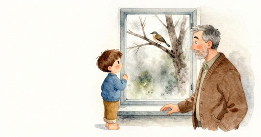 A Bird Crosses the Clear Window Circle
