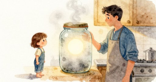 Soap Bubble Pops, Jar Clears in the Kitchen