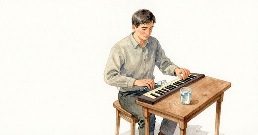 Changing Piano Beat Beside the Cat Carrier