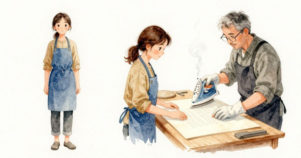 Graeme 放下烙鐵並輕吹剩餘的煙,太陽再度越過雲邊讓描圖紙更明亮。Cora 的食指扣住圓片邊緣,按下去直到一聲細小的卡嗒回應,更亮的琥珀光灑開,弧線穩穩就位。
