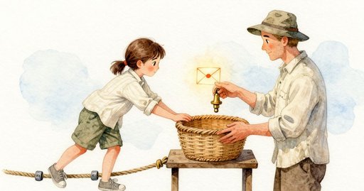 Thermos Cup and Church Bell in a Hot Air Balloon
