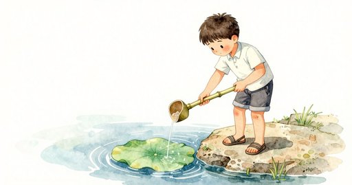 Bamboo Dipper and the Strand on the Pond Rim