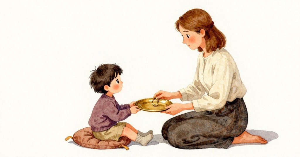 Margot 用指關節輕觸茶碟邊緣,影子便安住成像倒出的圓環;她一抬手,碟子又緩緩回到它熟悉的漂移。黃銅同時呈現光澤與微霧,先前對圓痕的把握像霧氣般淡去。廚房傳來水壺低鳴,壁爐口的煤火泛著溫橘;Noemi 吐氣於杯緣,雙手再度找到握杯的形狀,在更深的燈光裡穩穩托住。