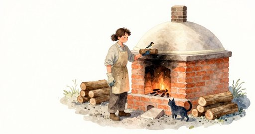 Small Bird Bathes in Kiln Ash