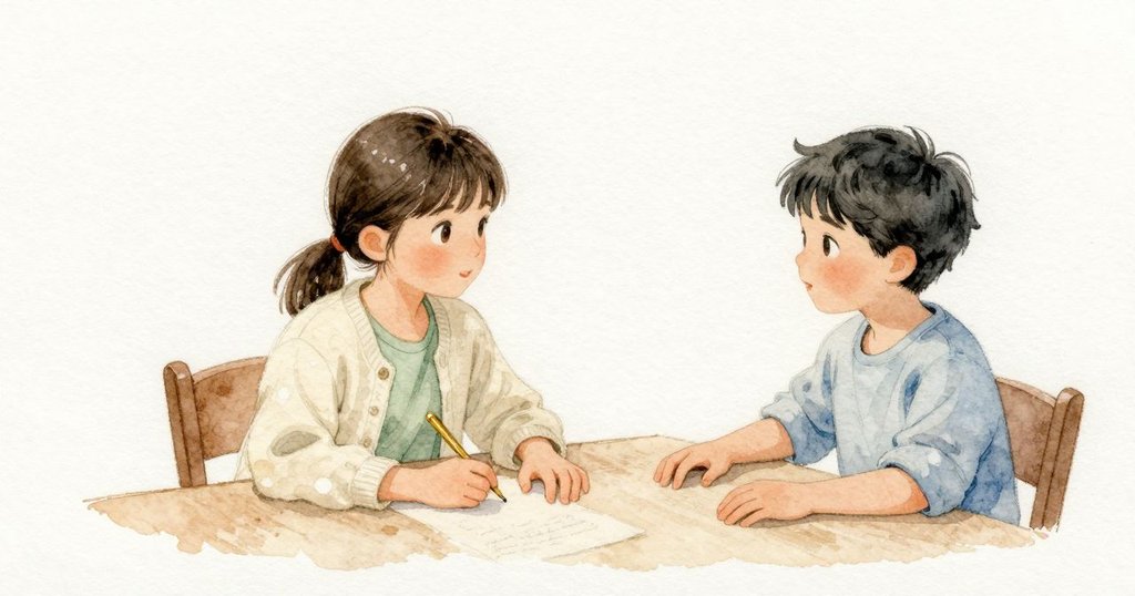 Halle 輕聲說完又歸於寂靜，日光穩穩落在紙的纖維上；黃銅邊冰涼貼著 Flora 的手腕，卡住的鏡臂不動，圓圈裡細小的交織紋在光下發亮，兩人安靜地看著。