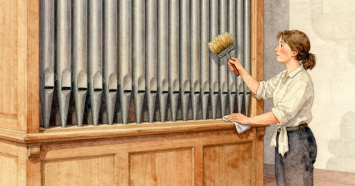 The Wren, the Organ Pipes, and the Opened Sash