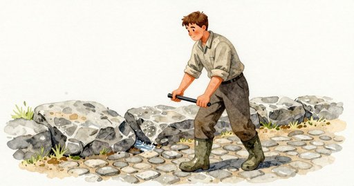 A New Angle for a Cobble on the Tidal Stone Weir
