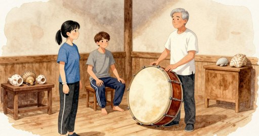 Taiko Drumhead, Resin Scent, and the Stopped Metronome
