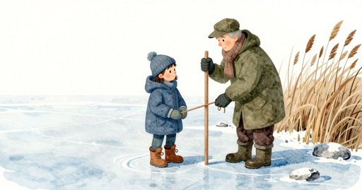 The Second Track Fades on the Frozen Lake