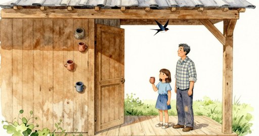 Swallow Under the Eaves and the Fresh Mud Rim