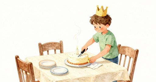 Cat Sneeze and the Plastic Cake Cutter at the Party