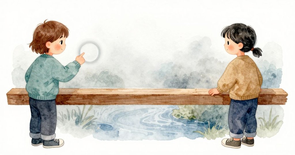 Lyra用指尖在玻璃上畫出一個小小的圓，暖意讓淡霧在圓處慢慢浮現。Maeve靠近，將手掌放在Lyra手腕旁的木欄上，霧圈柔軟而清楚地停在玻璃上。