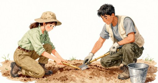 Flora and Keane Trace a Charcoal Curve in the Pit