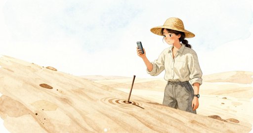 Poppy Samples the Crest with a Sand Cylinder