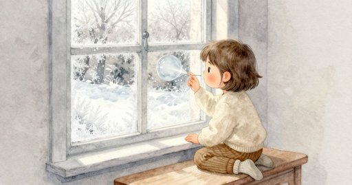 Warm Air Makes a Path on the Frosted Window