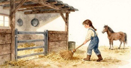 The Day Seeds Covered a Neat Straw Path