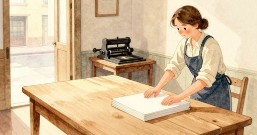 Rain Changes the Paper at the Hand Press